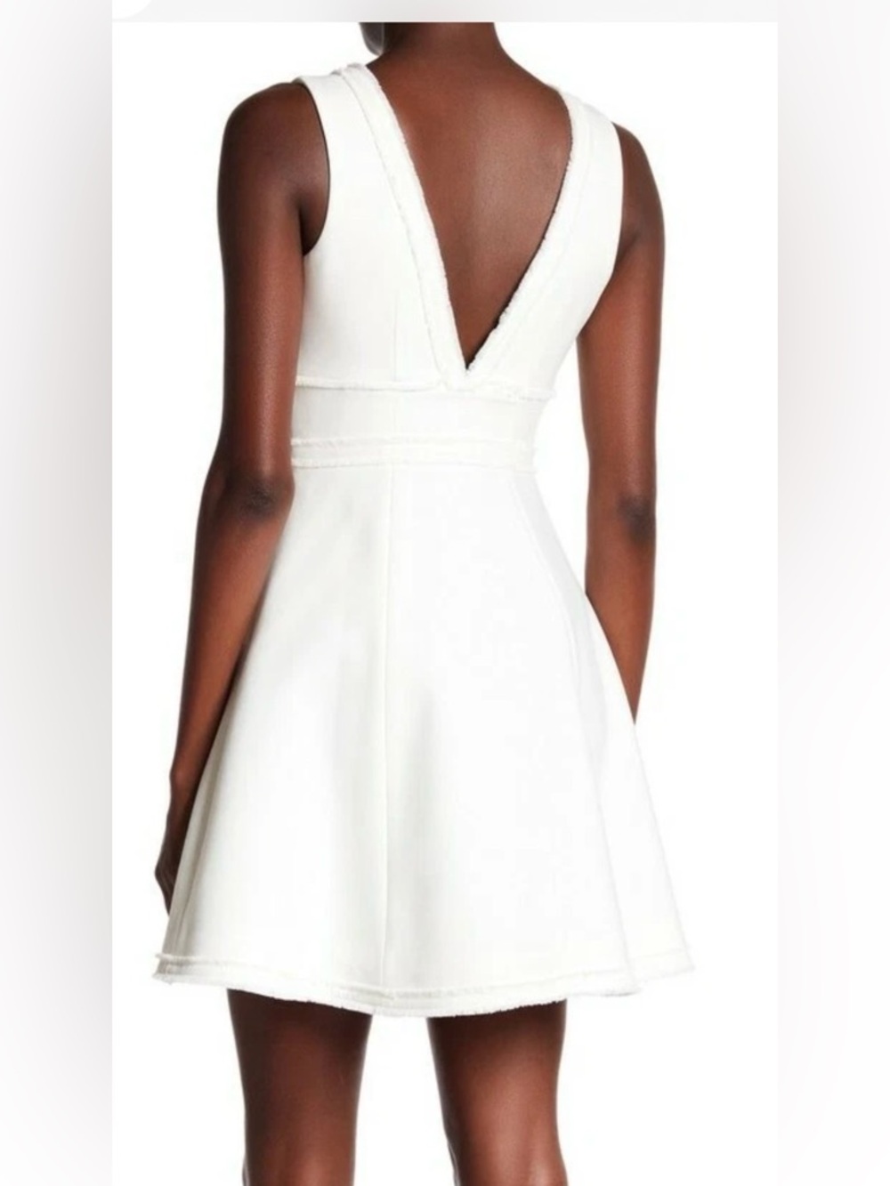 cinq a sept White Sleeveless Fit-and-Flare Mini Dress